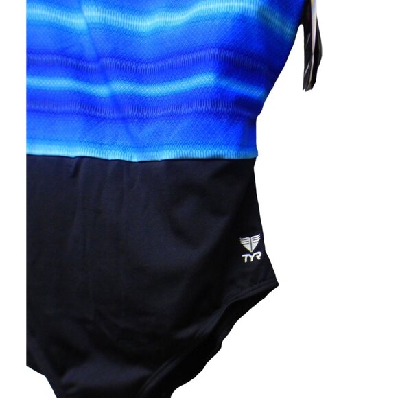 TYR WOMEN’S TRAMONTO SCOOP NECK CONTROLFIT, Blue, SZ. 14 - Picture 4 of 12